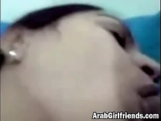 Arab girlfriend blowjob bar-room bedroom fucking