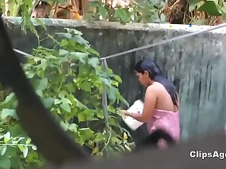 Desi friend's suckle bath spy from kitchen